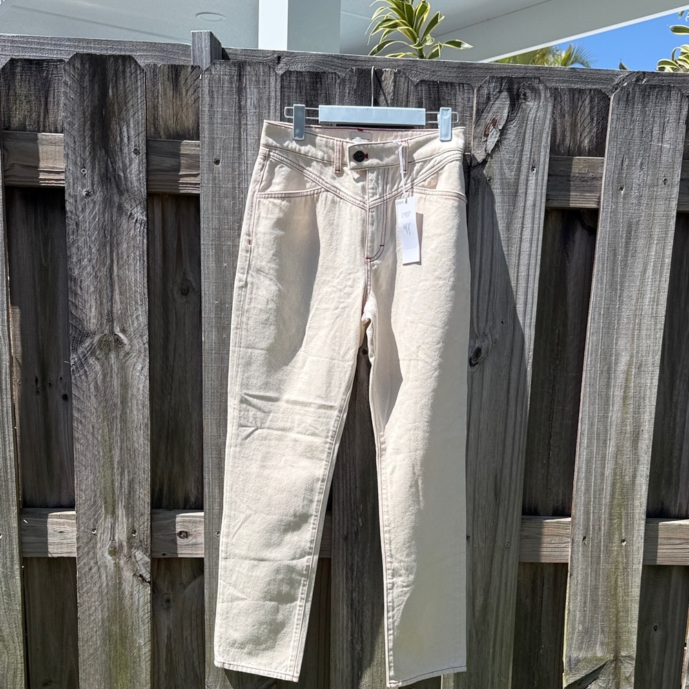 French Connection Off-White Bootcut Jeans